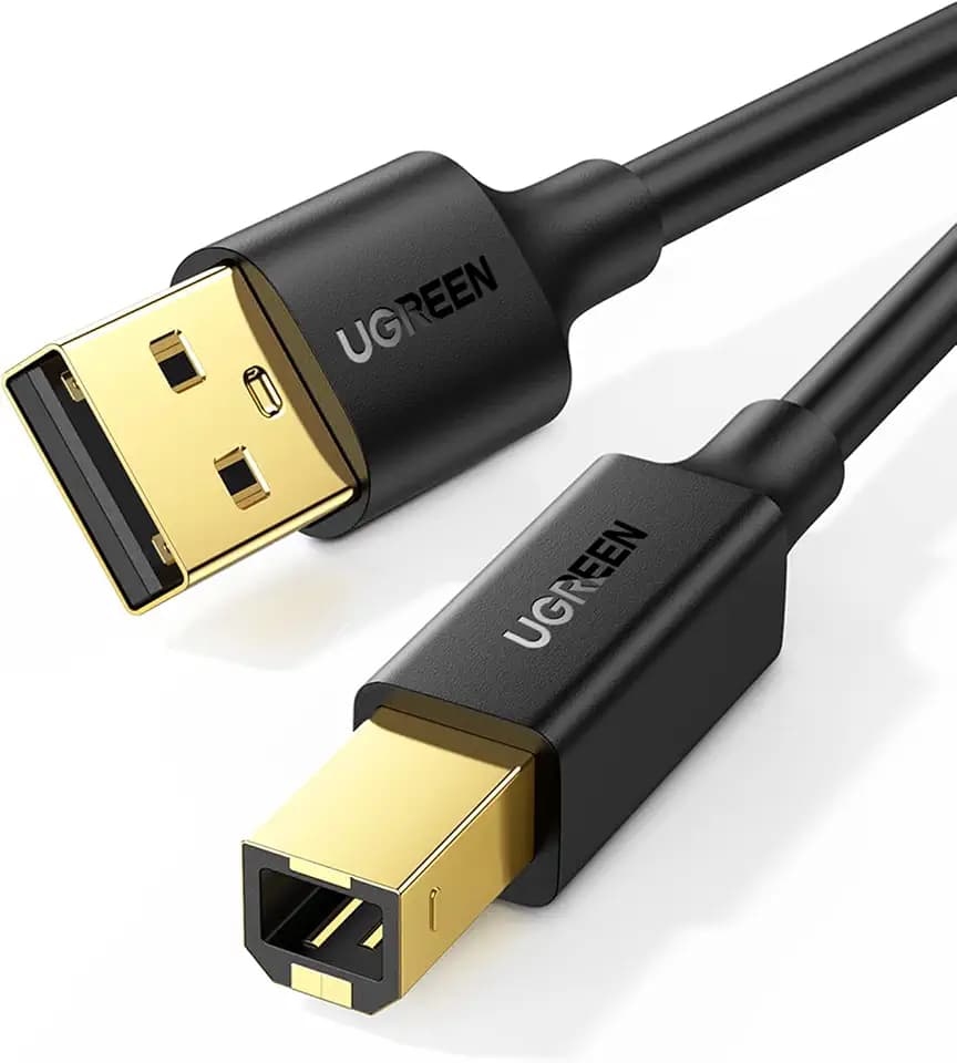UGREEN USB A to B Printer Cable 5ft, High Speed for HP Canon Brother