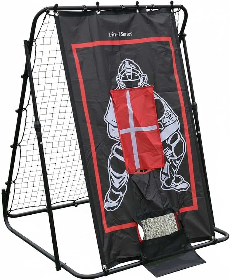 GarveeLife 2-in-1 Baseball Pitching Trainer and Rebounder Net – Practice and Return Net for Pitching and Throwing Drills
