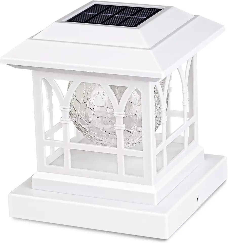 Solar Post Cap Lights Warm White & RGB Automatic Cycling 2 Modes