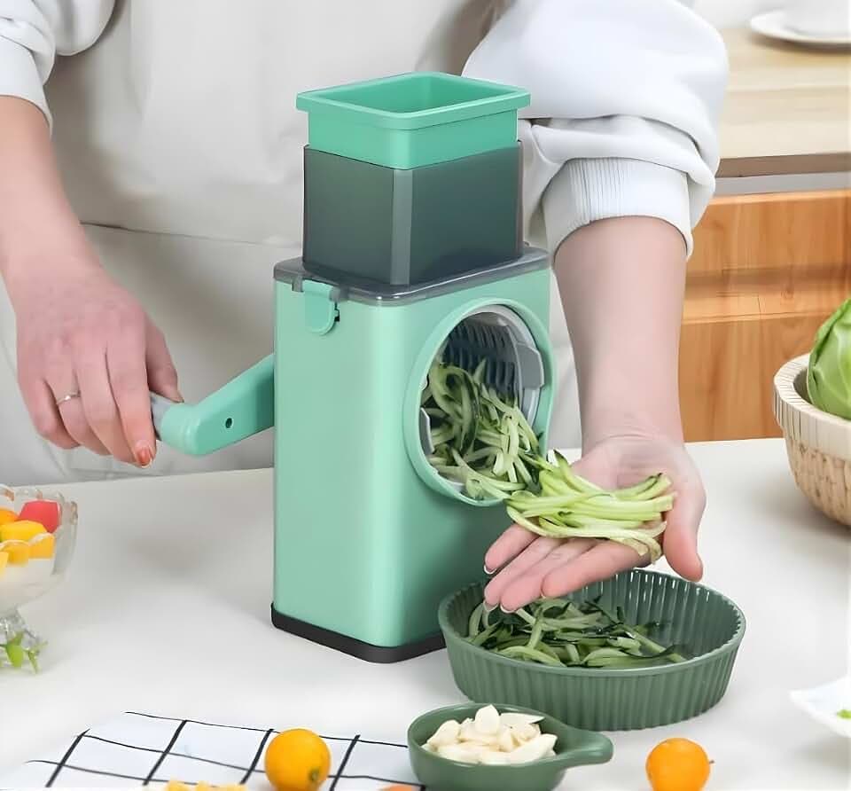 Green Vegetable Chopper Multi-Function Dicer Slicer Stainless Steel Tool