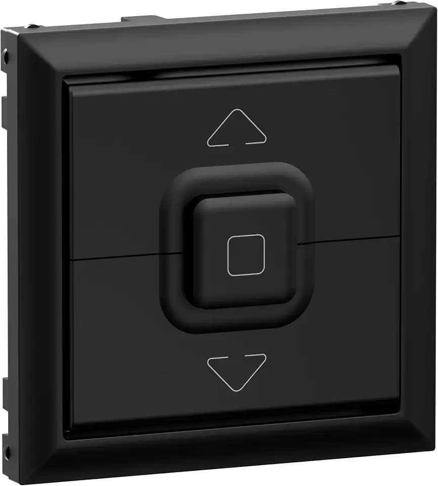 LEGRAND, SEANO Wippe für Rollladen-/Jalousieschalter und -taster mit 3-Tasten-Bedienung, Schalterabdeckung, Wippenplatte, Farbe: Schwarz lackiert, 765329