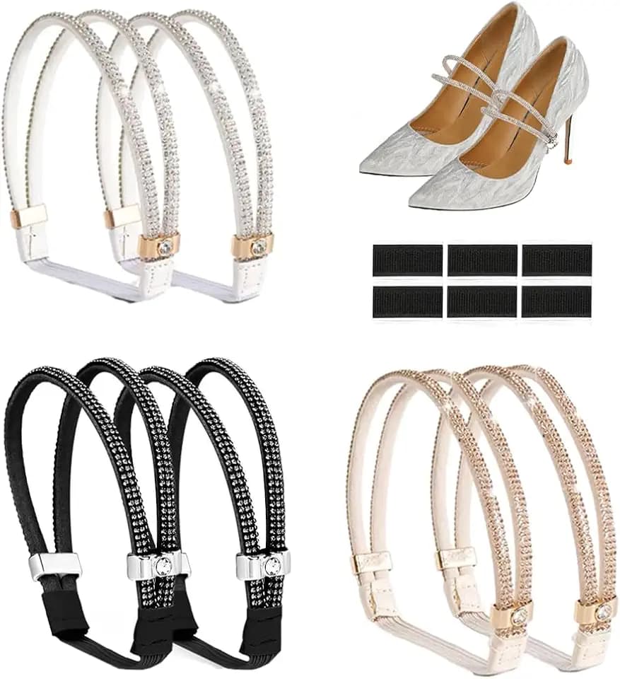 3 Paar Elastische High-Heels-Schuhriemen, Anti-Fall-Fersengürtel