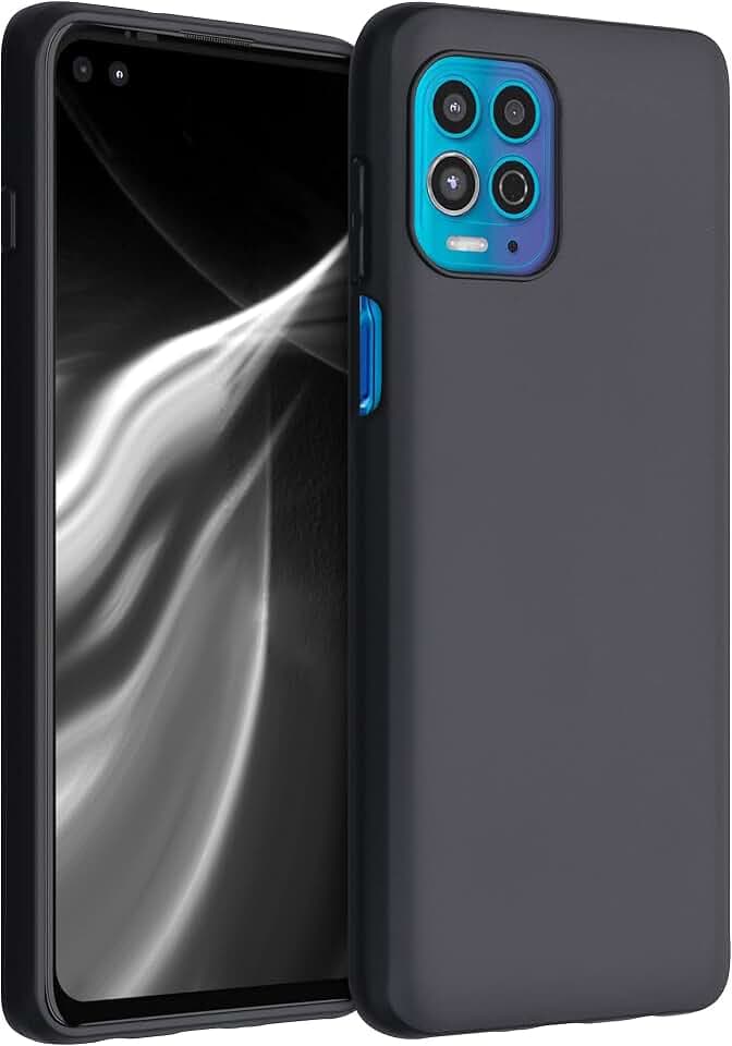 kwmobile Hülle für Motorola Moto G100 / Edge S TPU Case - Handyhülle unterstützt kabelloses Laden, Flexible Schutzhülle, gummiertes Cover in Schwarz matt