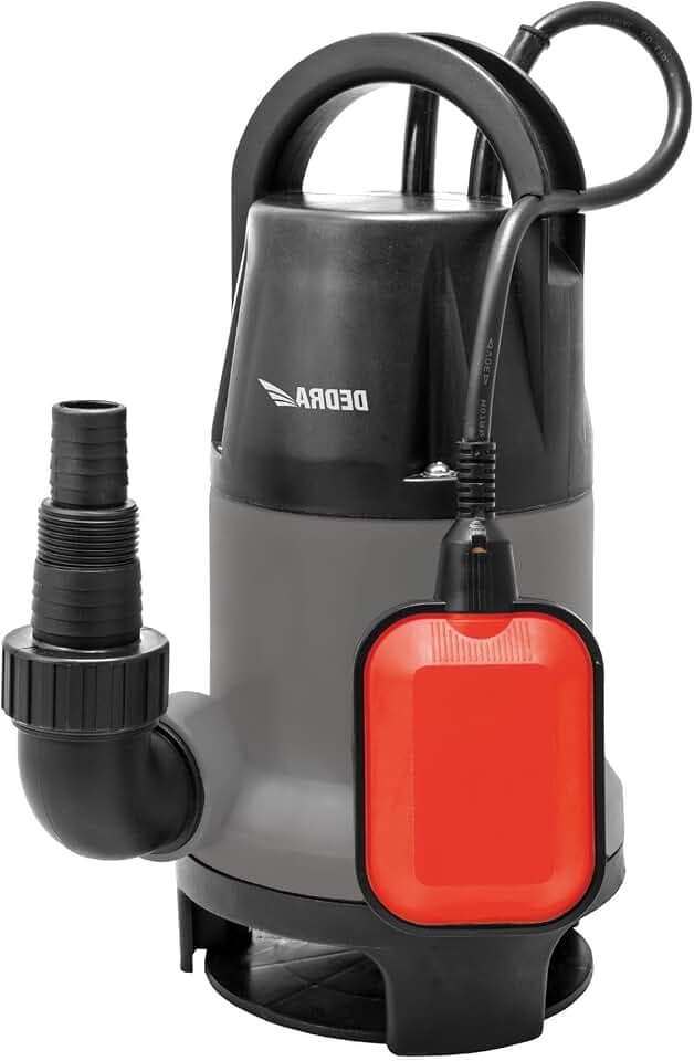 Tauchpumpe für sauberes und verschmutztes Wasser Garden DEDRA Stark 550W, Förderhöhe 7 m, Netzkabel 10 m, schafft die Pumpe bis zu 11000 l/h klares und verschmutztes Wasser zu befördern