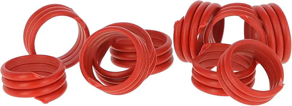 Kerbl Hobbyfarming Spiralringe, 18 mm, rot Kunststoff, 100 STK.