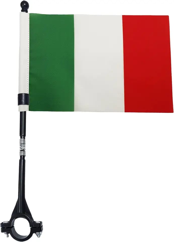 AZ FLAG Fahrradflagge Italien 21x15 cm Leichtes Polyester Plastikstab | Für außen Italienische Fahrradflagge Italia leichte wetterfeste Ausführung mit Kunststoffstab