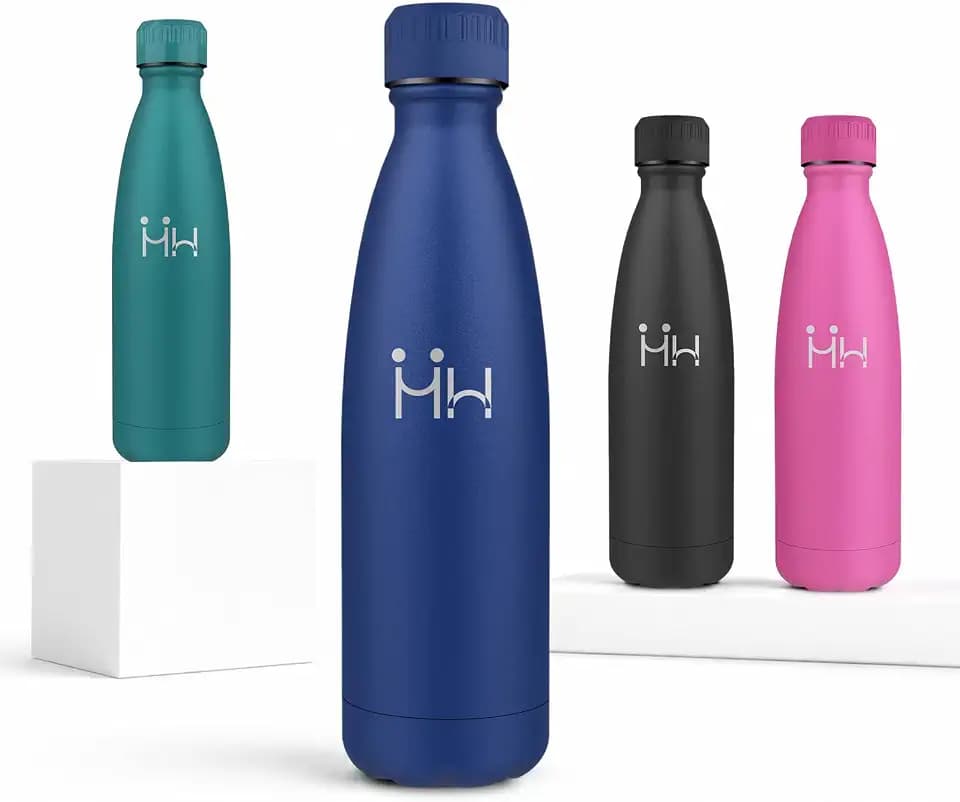Trinkflasche Edelstahl 750ml, BPA-Frei, Kohlensäure Geeignet, Thermosflasche Doppelwandig, Auslaufsichere für Laufen, Fahrrad
