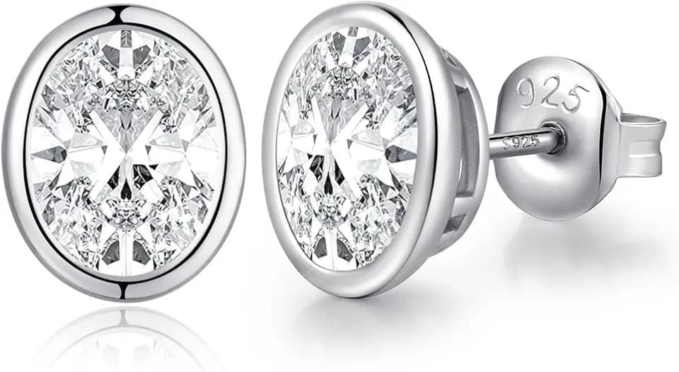 Brilliant Heart-cut/Oval-cut/Trillion-cut/Cushion-cut/Emerald-cut/Marquise-cut Stud, 925 Sterling Silver Cubic Zirconia Stud Earrings for Women Men