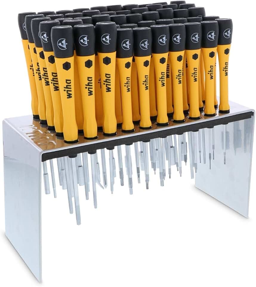Wiha 92093 50-teiliges Master Technician's ESD Safe PicoFinish Präzisions-Schraubendreher-Bank-Top-Set
