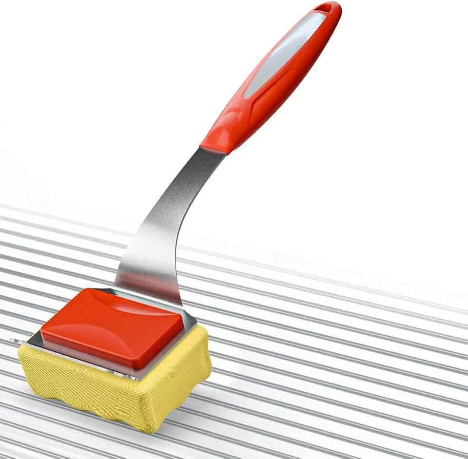 Grill Brush Bristle Free, Safe Grill Cleaner Brush for Outdoor Grill, Steam Grill Cleaning Brush with Scraper for Cast Iron/Stainless-Steel Grates
