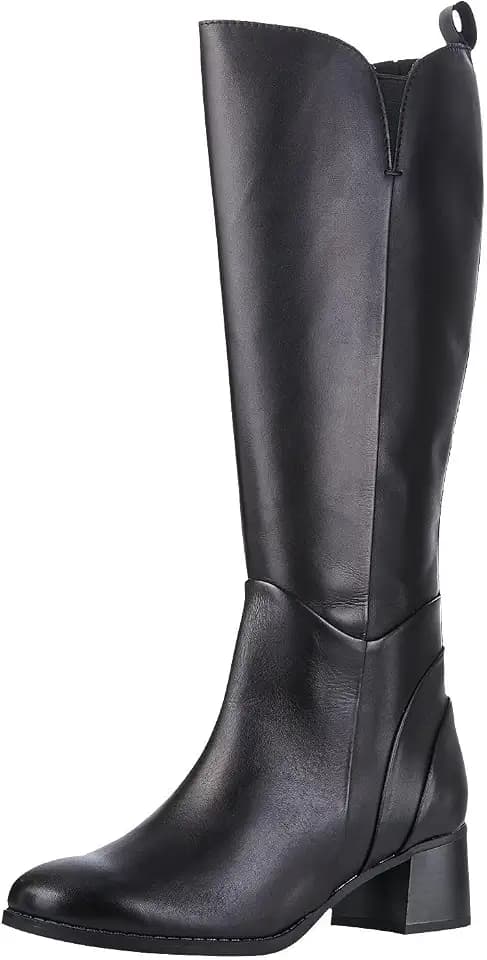 MARCO TOZZI Damen Hohe Stiefel mit Absatz aus Leder Elegant