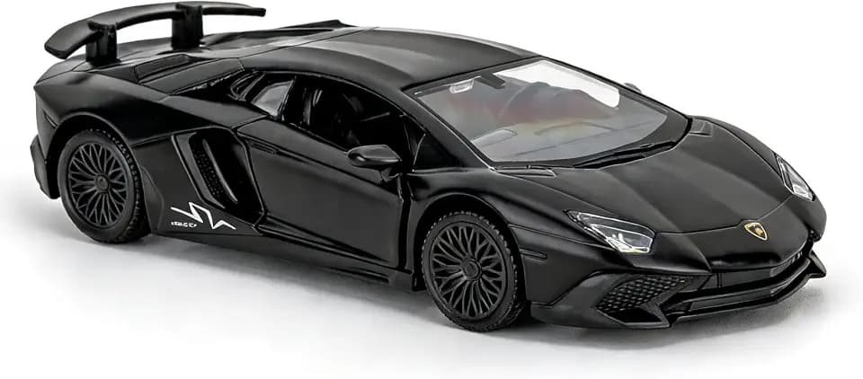 TGRCM-CZ 1/36 Skala Lamborghini Aventador LP700-4 Casting Car Modell, Zink Legierung Spielzeugauto, Pull Back Fahrzeuge Spielzeugauto für Kleinkinder Kinder Jungen Mädchen Geschenk (Schwarz)