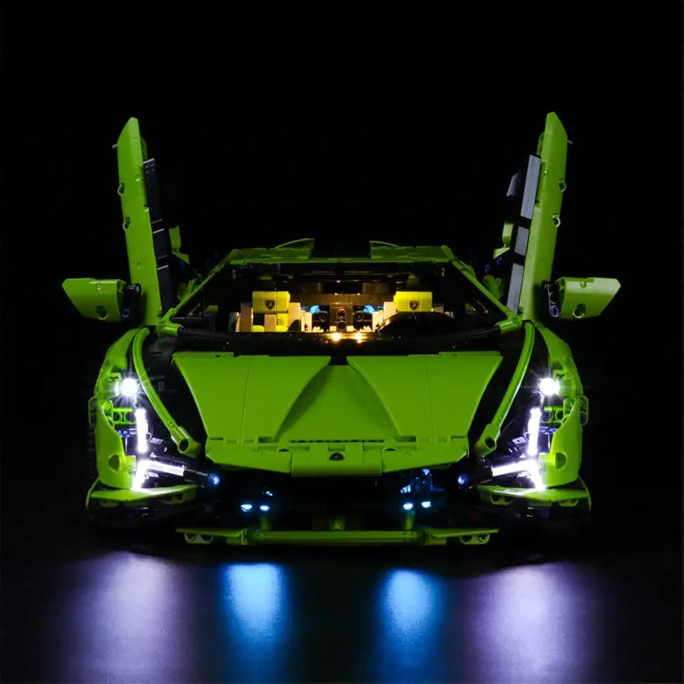 YEABRICKS Licht für Lego-42115 Technic Lamborghini Sián FKP 37 Bausteine Modell (Lego set nicht enthalten)