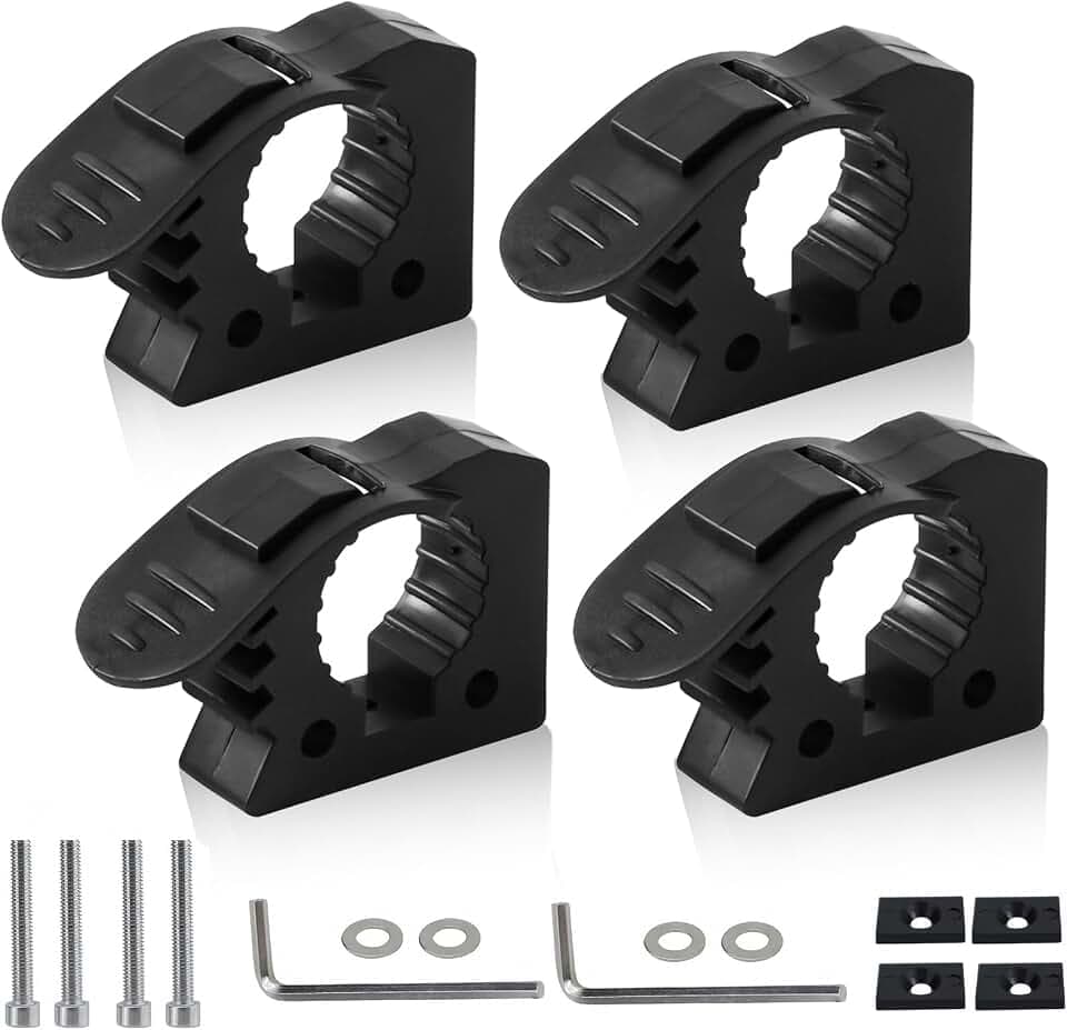 4 Stk Schaufelhalter, 30-40 mm Verstellbare Rohrhalterung Montagehalterung