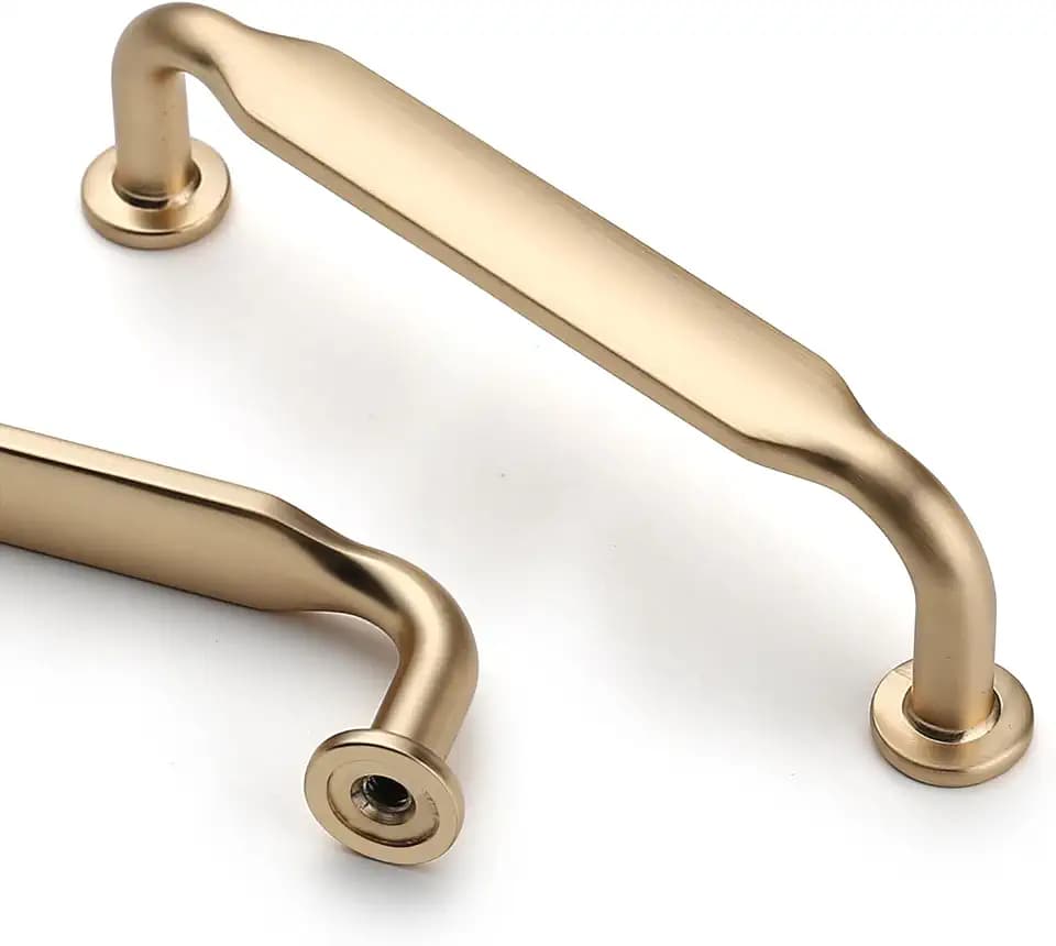 Asidrama 10 Pack 3 inch Brushed Brass Kitchen Cabinet Handles