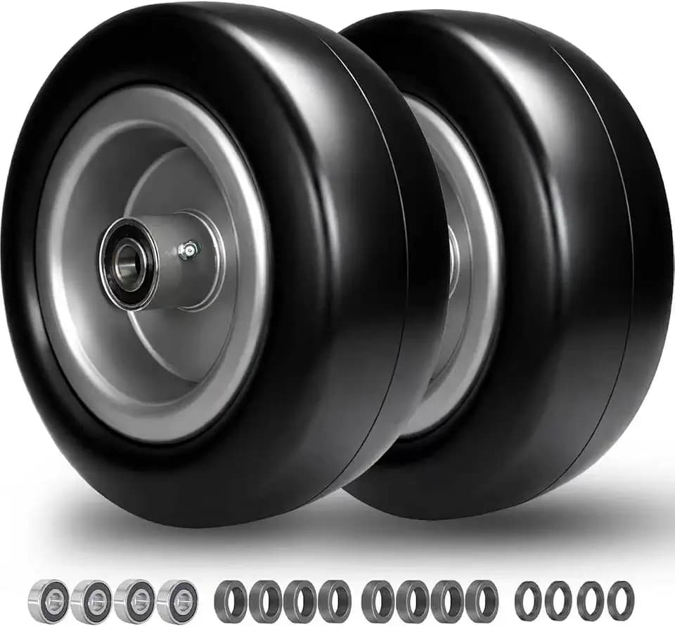 13x5.00-6 tire and wheel, 13x5.00-6 Lawn Mower Tires Flat Free, 2Pack