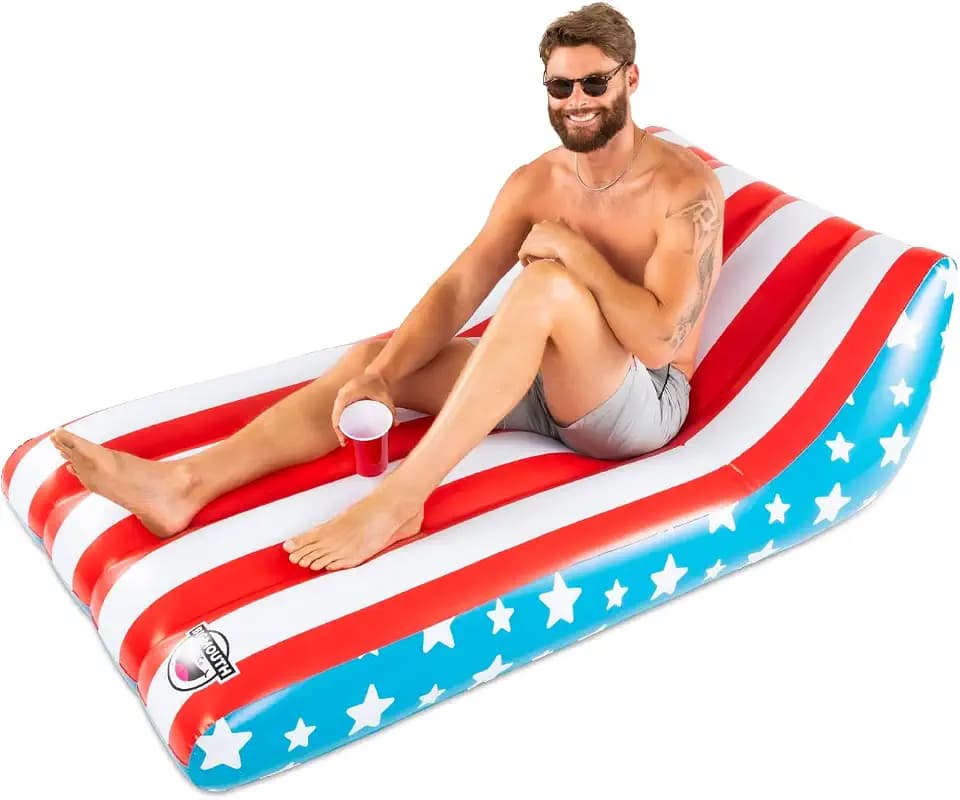 American Lounge Patriotic Pool Raft Float for 4th of July Pool Party