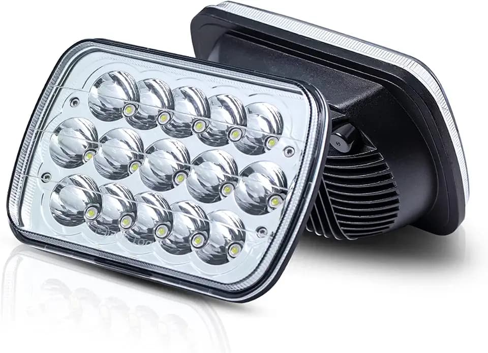 5x7In 7x6 LED Headlights 2PCS DOT Approved High/Low Beam Rectangle