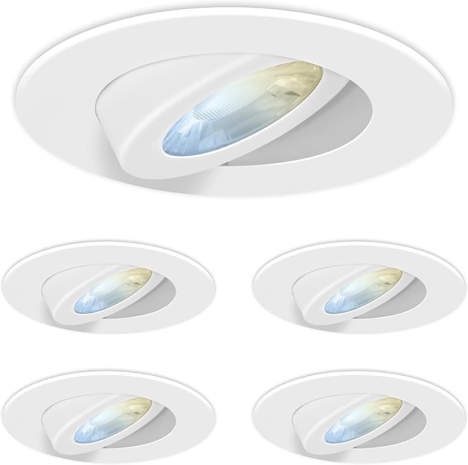 Feit Electric 4in LED Canless Recessed Downlights, 5CCT, 50W Eq, 4 Pack