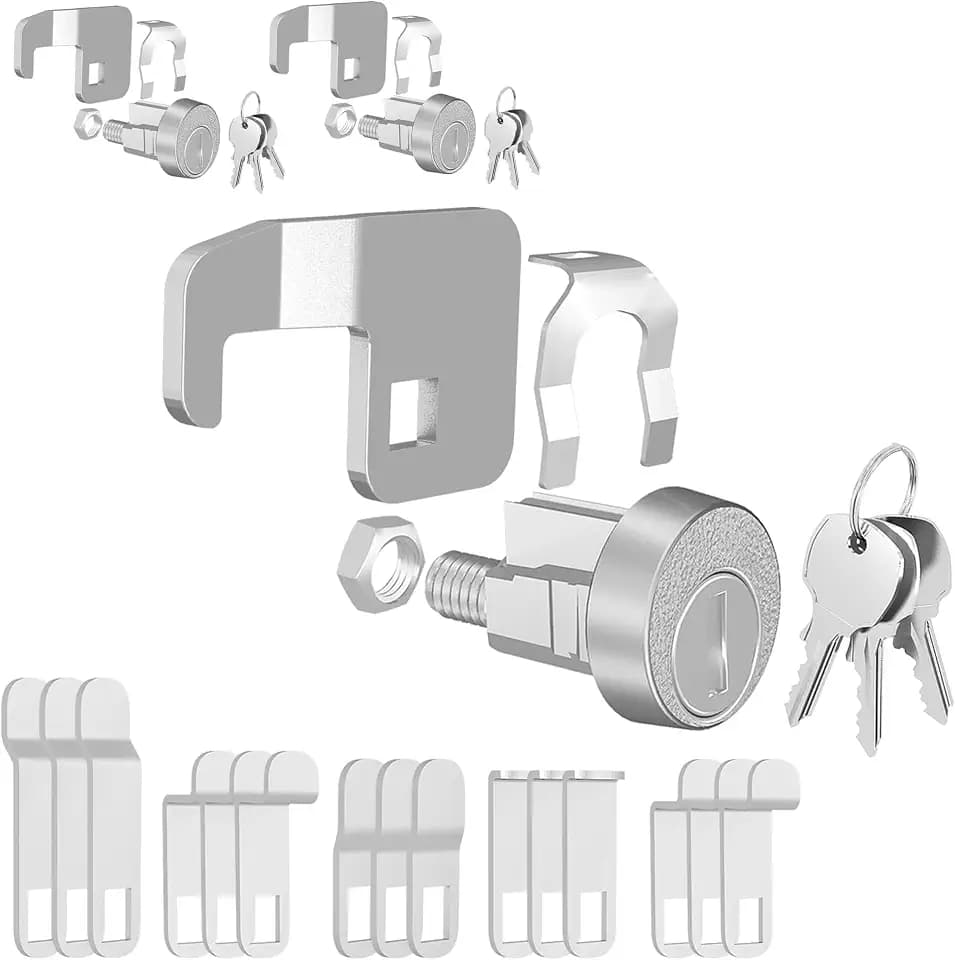 3 Pack Mailbox Locks with Keys Replacement,Mail Box Lock Heavy-Duty Hook Cam C7120 for C9100/C9200 L1172C National USPS Mailbox Lock Replacement, Nickel Finish