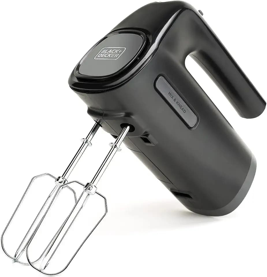 BLACK+DECKER BXMX300E Elektrischer Stabmixer, 300 W, BPA-frei, 5 Geschwindigkeiten, Turbo, abnehmbare Aufsätze, einfache Reinigung, Farbe: Schwarz
