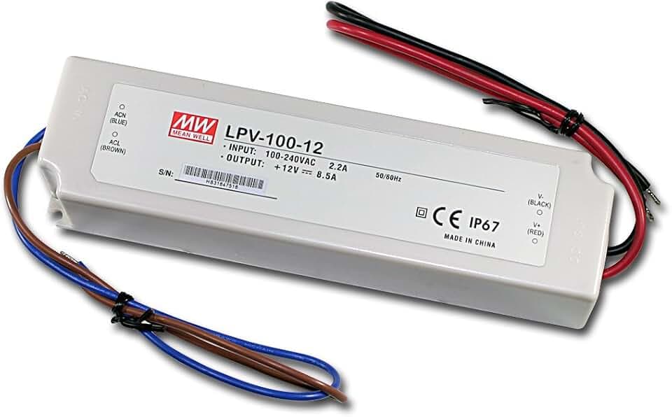 Meanwell LED Trafo 12V 8,5A/100W IP67