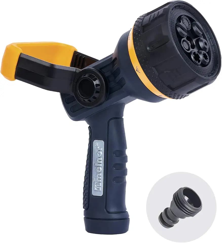 Melnor 65058-AMZ Torrent 7-Pattern Nozzle with QuickConnect Product Adapter Set, Multi