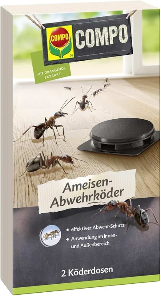 COMPO Ameisen-Abwehrköder mit Orangenölextrakt, Kunststoff, 2 Stück, Doppelpack