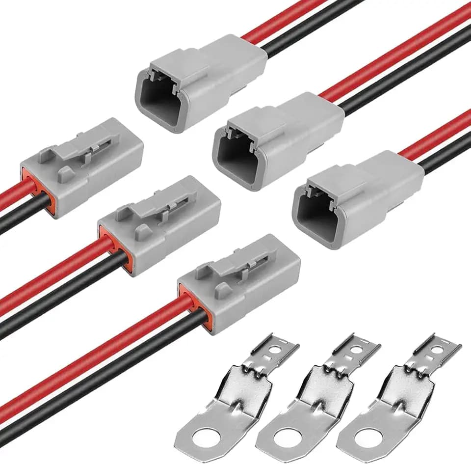 10 AWG 2 Pin DTP Connector Automotive Waterproof Electrical Connectors Kit