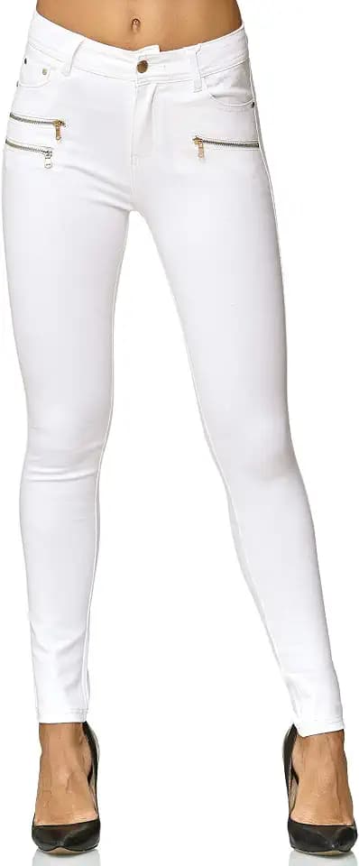 Elara Damen Stretch Hose Skinny Fit Jegging Chunkyrayan