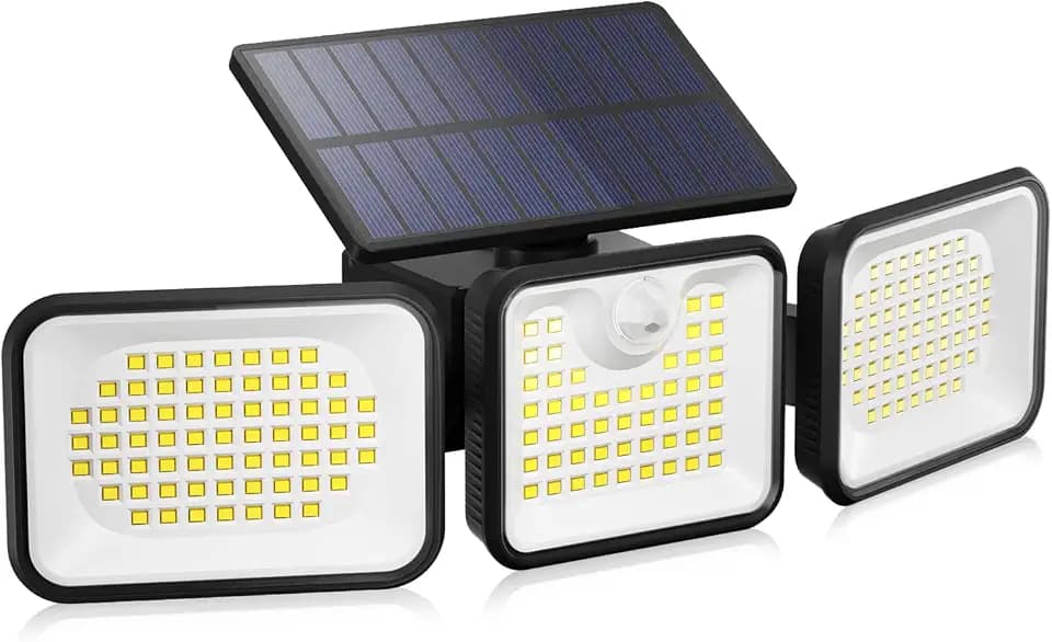 OUSFOT Solarlampen für Außen mit Bewegungsmelder 180 LED