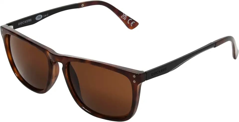 Dockers Men's Otto Sunglasses Way, Tortoise, 41.6mm