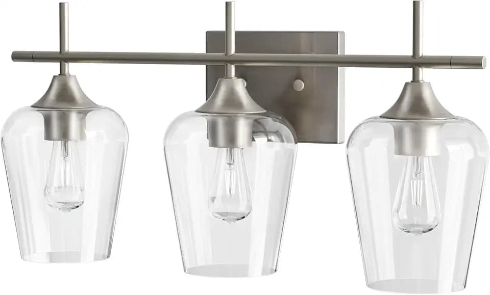 VONLUCE 3 Light Bathroom Vanity Light Fixture,Brushed Nickel