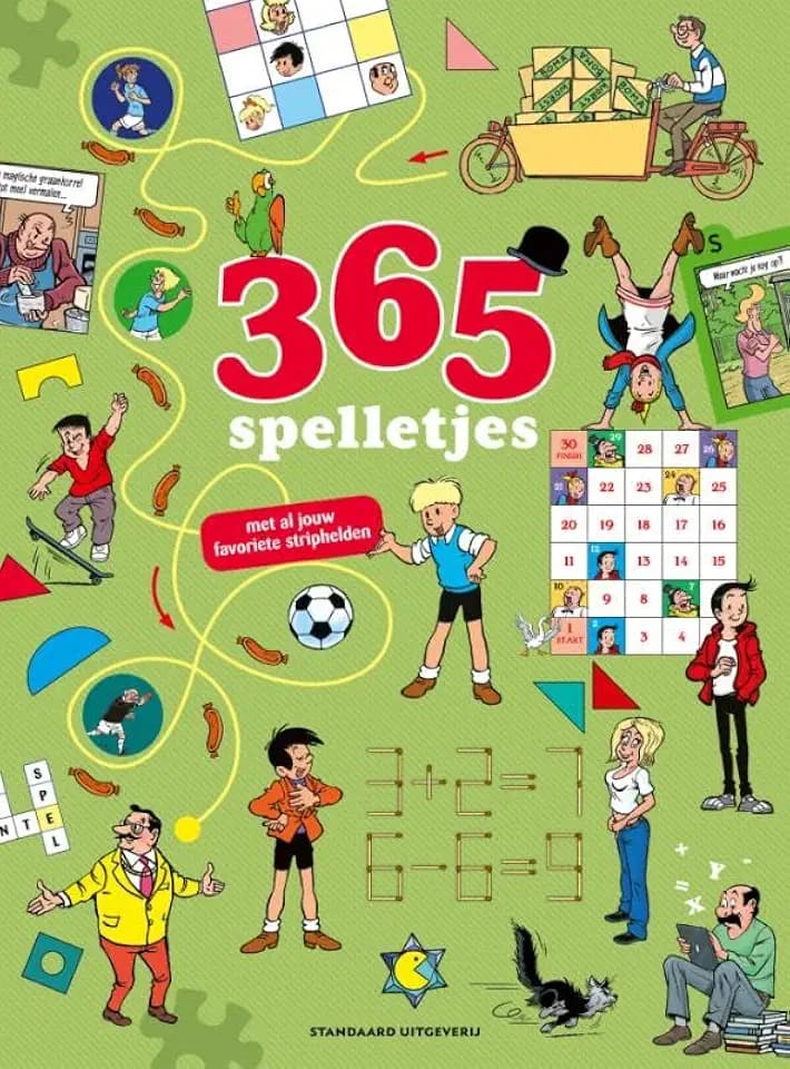 365 spelletjes met al jouw favoriete stripfiguren