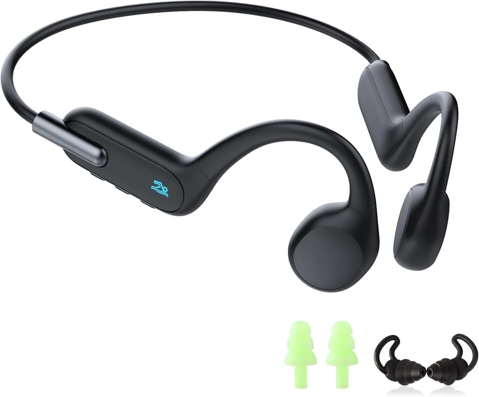 HIFI WALKER Schwimmkopfhörer, IPX8, 32 GB MP3, Knochenschall, Bluetooth 6.0