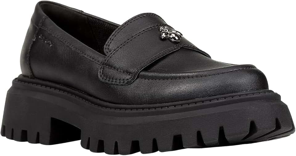 Geox Mädchen J Maquinnens Girl E Moccasin, Schwarz, 40 EU