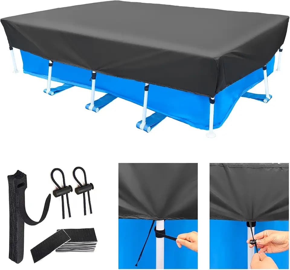 14x7 ft Rectangular Pool Cover for Above Ground Pool 177 X 87 in Pool Cover