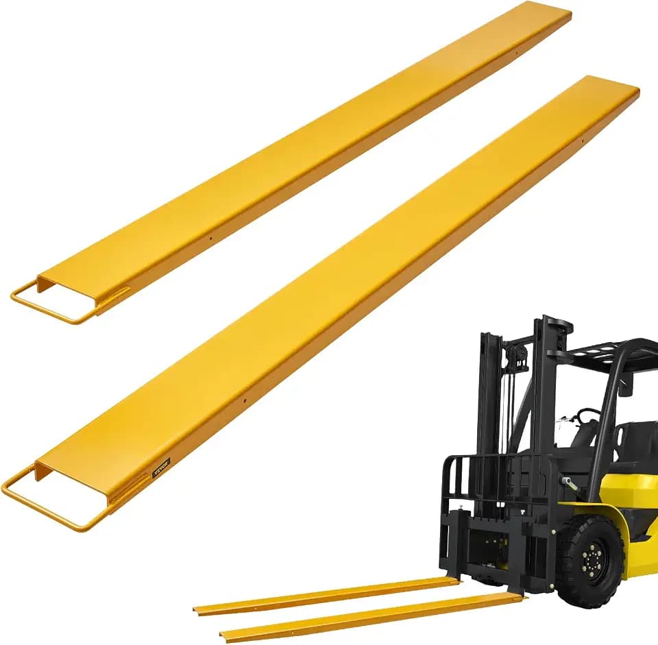 VEVOR Forklift Extensions, 96 Inch Pallet Fork Extensions 4.5 Inch Width, Heavy Duty Fork Extensions for Forklifts, 1 Pair Forklift Extensions for Forklift Truck