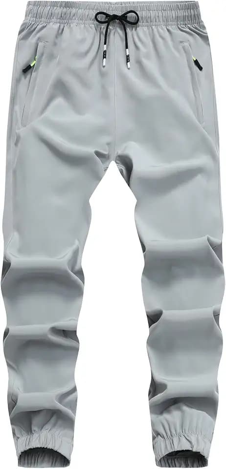 Boys Hiking Joggers Pants Outdoor Youth Quick Dry Lightweight Athletic with Zipper Pockets