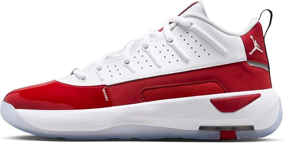Jordan Max Aura 7 Men's Shoes (HQ2091-106, White/White-Gym Red-Black)