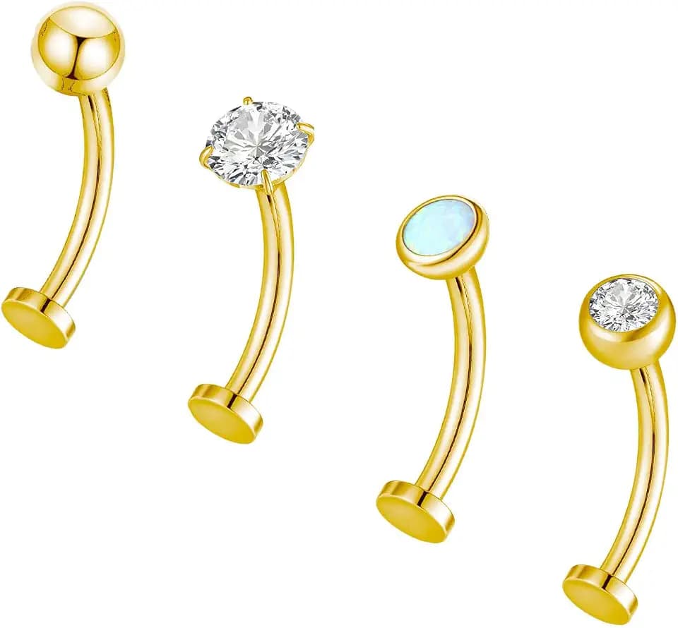 14G Titanium Floating Belly Button Rings Navel Piercing Jewelry