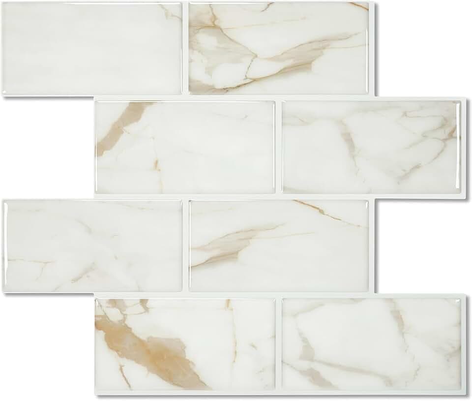 STICKGOO 10-Sheet Backsplash Peel and Stick Subway Tile(Thicker Design)