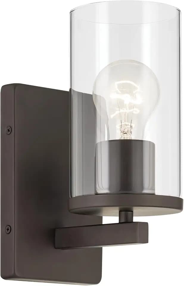 Kichler Crosby 1-Light Bathroom Wall Light, Olde Bronze