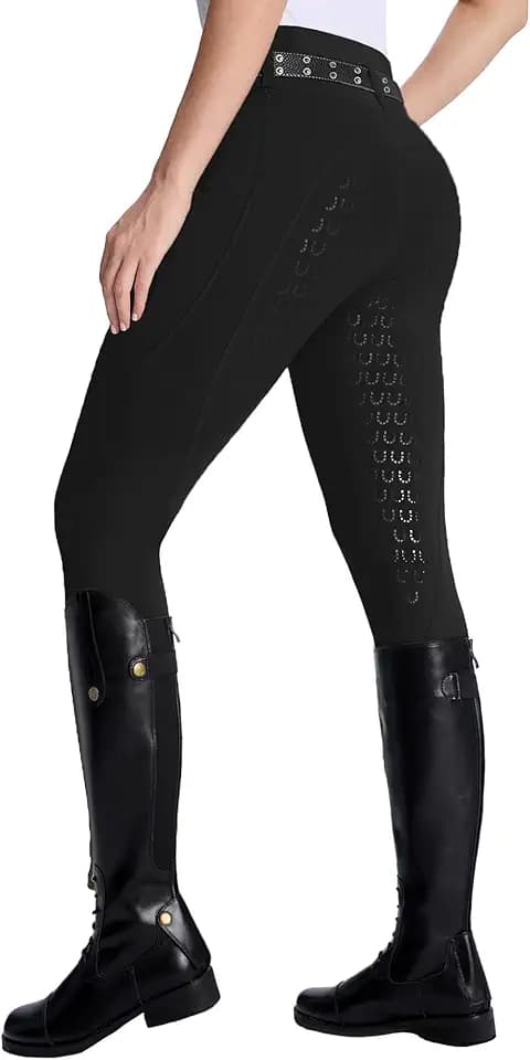 Damen Reitleggings mit aktiver Silikon-Grip Vollbesatz - Reithosen für Frauen