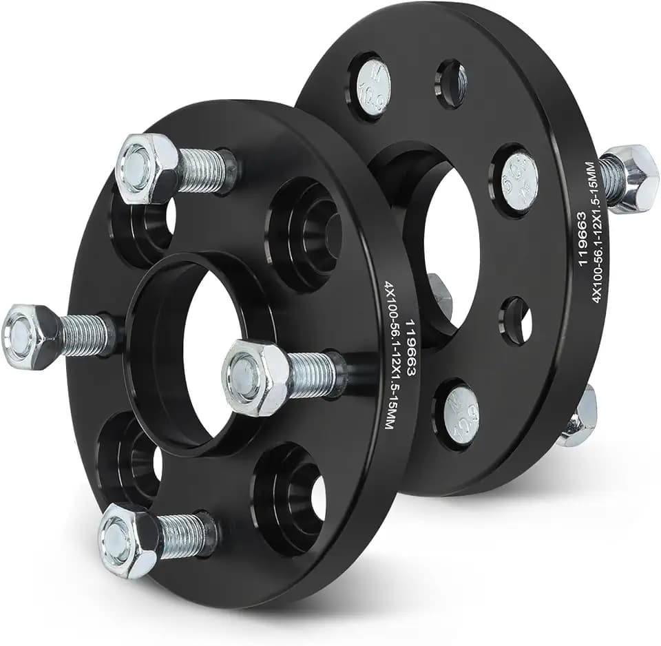 SCITOO 2Pc 4x100 Wheel Spacers 15mm for Honda Black Wheel Adapters Spacers