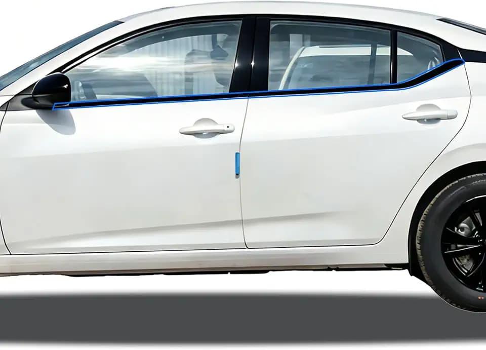 Pre-Cut Blackout Overlay Kit Fits Nissan Sentra 2020-2025 Side Window Trim Chrome Delete Vinyl Wrap