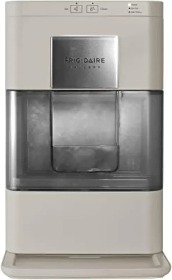 Frigidaire Nugget Ice Maker, Countertop Ice Machine with Transparent Window, Sonic Ice Maker with 44 lbs. Capacity, Auto Self Cleaning Ice Maker Machine, 2.0 Gen, Cream