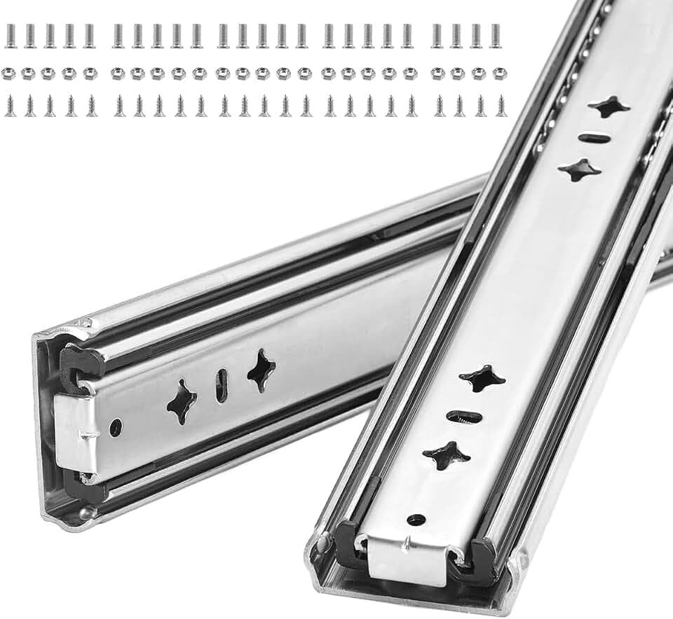 Heavy Duty 40" Drawer Slides, Full Extension Ball Bearing, 300LB