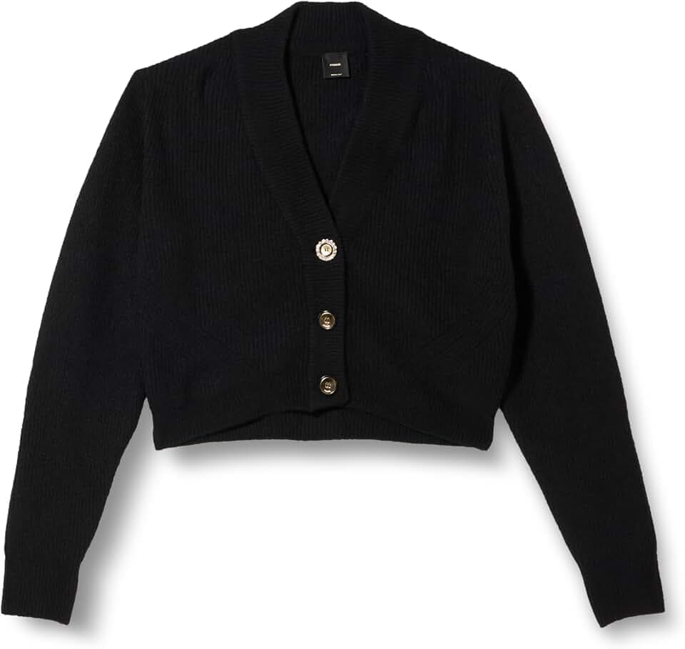 Pinko Mollusco Cardigan Felted Stret Pullover Damen, Z99_Schwarz Limousine, XS