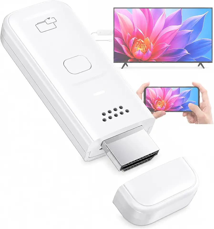 Wireless HDMI Display Dongle Adapter, 1080P@60Hz, 2.4/5GHz, Plug & Play